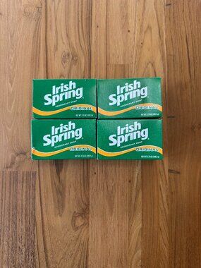 Irish Spring Bar Soap Old Formula No Flaxseed/Linseed 4oz Bars - Lot Of 4